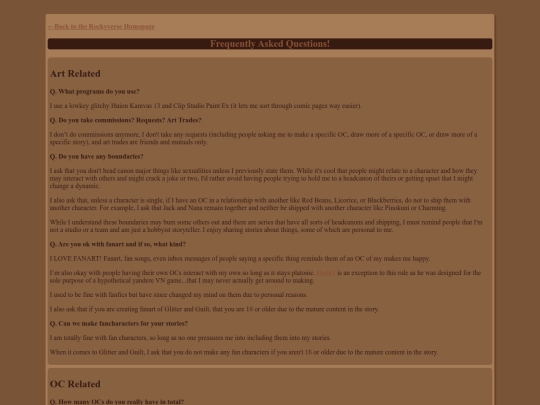 faq screenshot