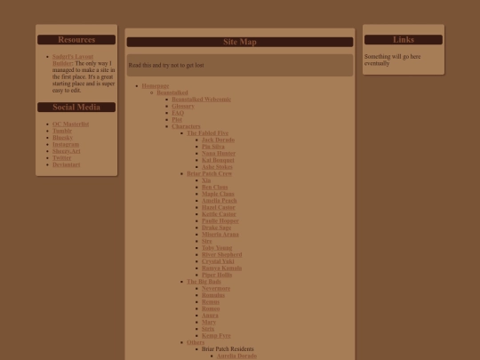 links screenshot