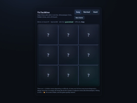 TicTacMine screenshot