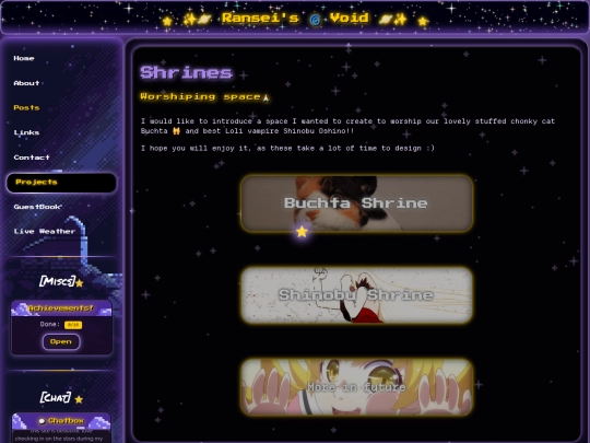pages/other/shrines screenshot