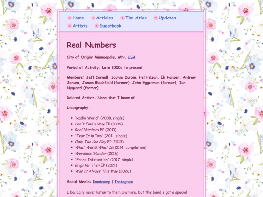 artists/realnumbers screenshot