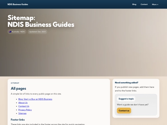 sitemap screenshot