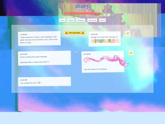 diary screenshot