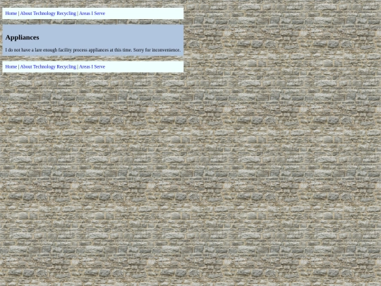 appliances screenshot