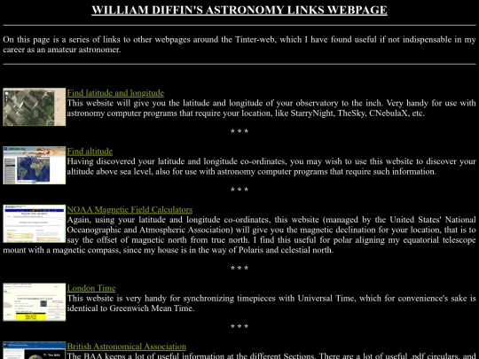 links screenshot