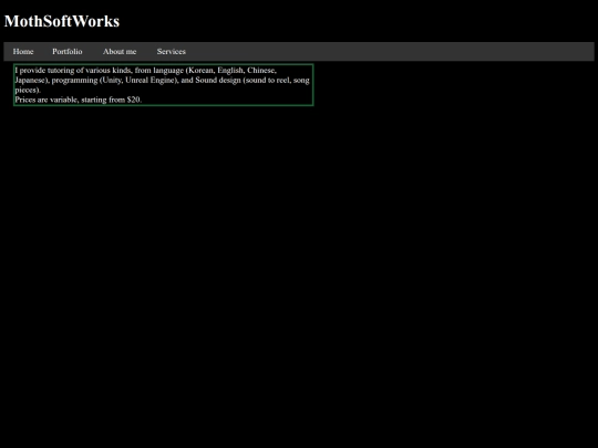 Services screenshot