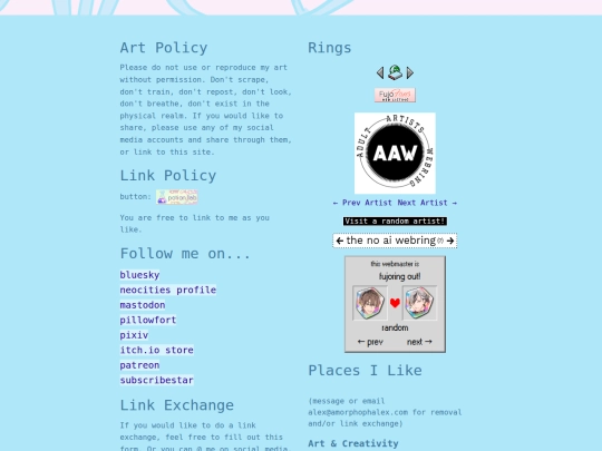 links screenshot