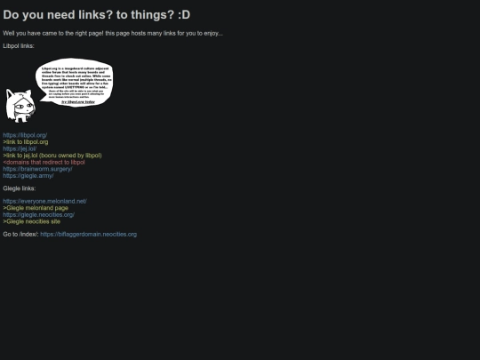 links screenshot