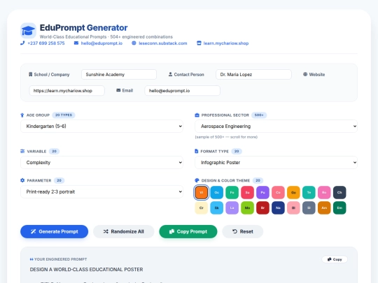 EduPrompt Generator screenshot