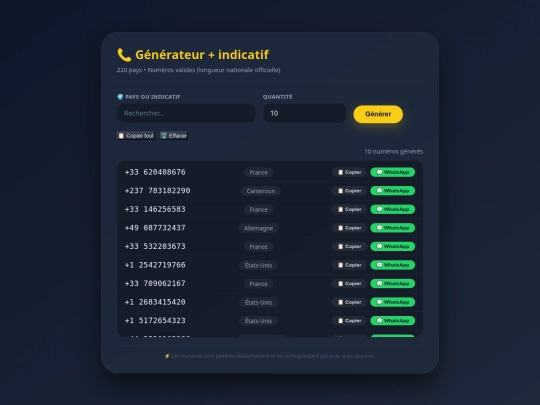 INDICATEURS GLOBAUX screenshot