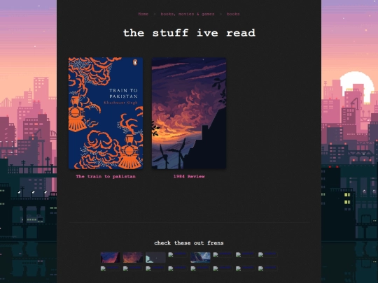 links/books screenshot