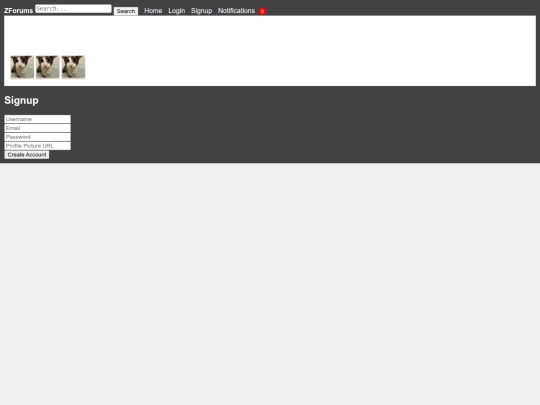 signup screenshot