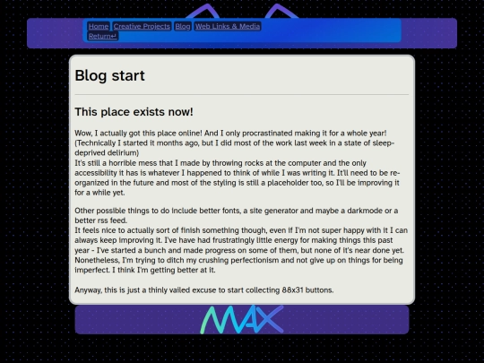 Blog/2025_07_25-Blog_Start screenshot