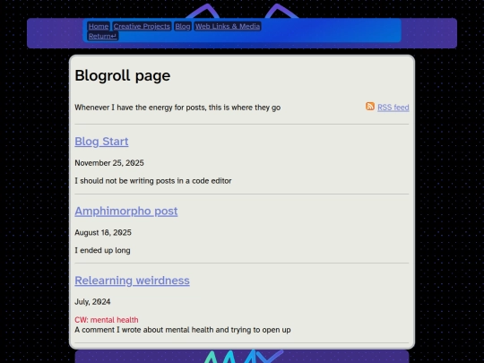 Blog screenshot