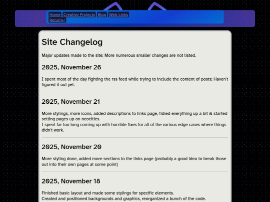 changelog screenshot