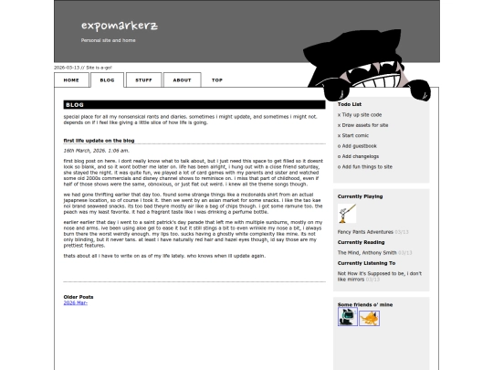 blog screenshot