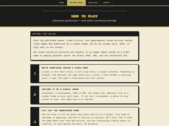guidelines screenshot