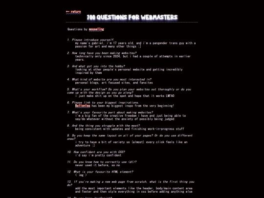articles/questions4webmasters screenshot