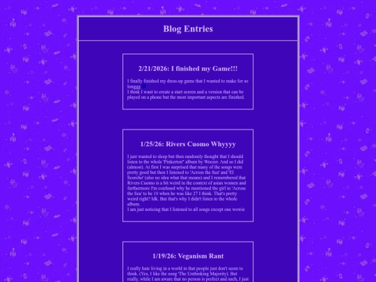Blog screenshot