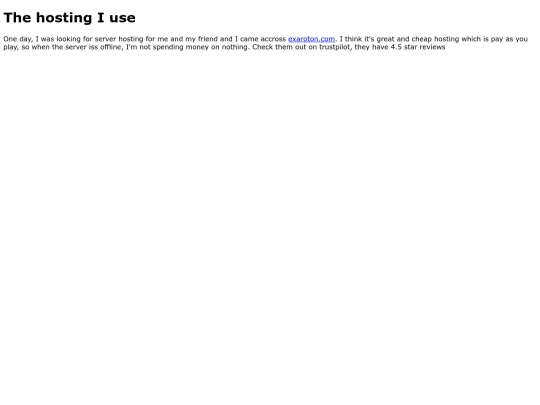 hosting screenshot