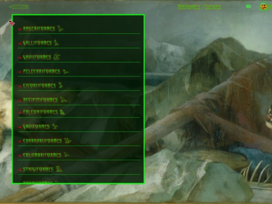 birdlist screenshot