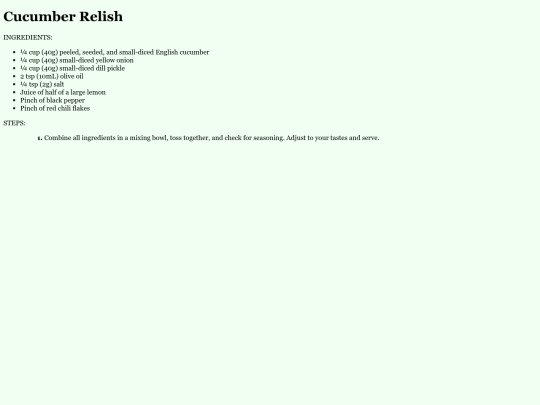 recipes/cucumberrelish screenshot