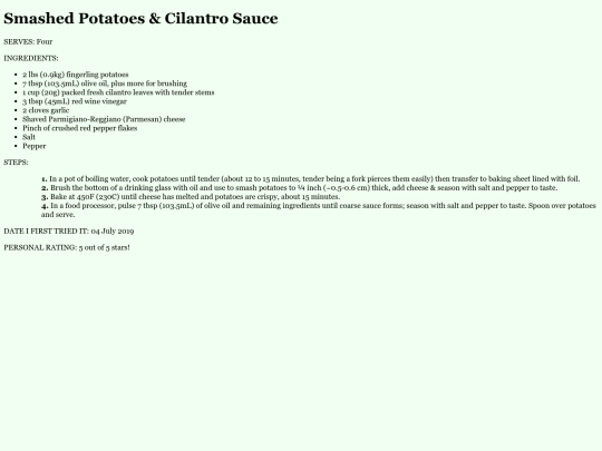 recipes/smashedpotatoes screenshot