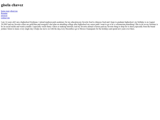 Portfolio/about screenshot