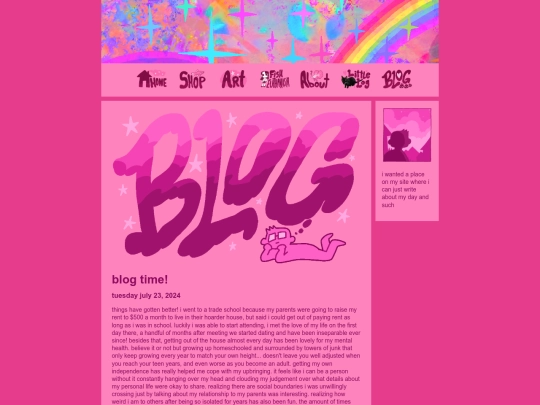 Blog screenshot