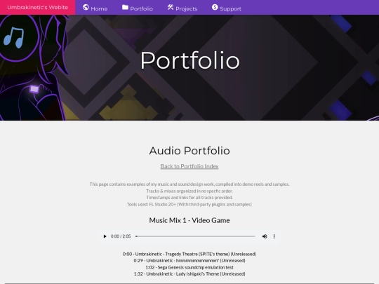 portfolio_audio screenshot