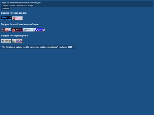 badges screenshot