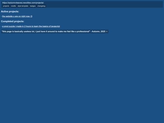 projects screenshot