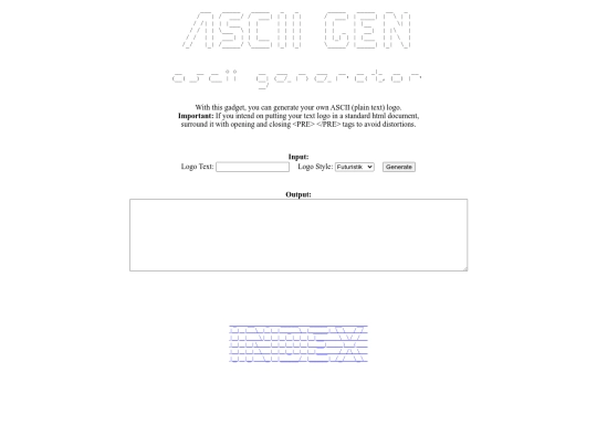 asciigen/asciigen screenshot