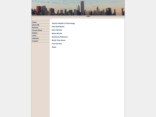 links screenshot