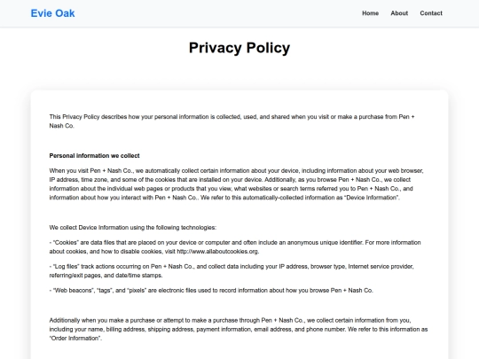 privacy-policy screenshot