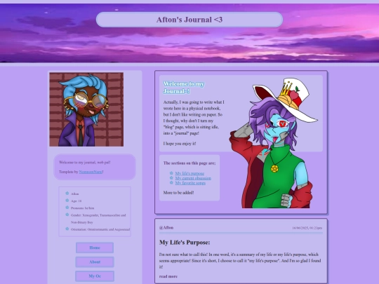 Blog screenshot