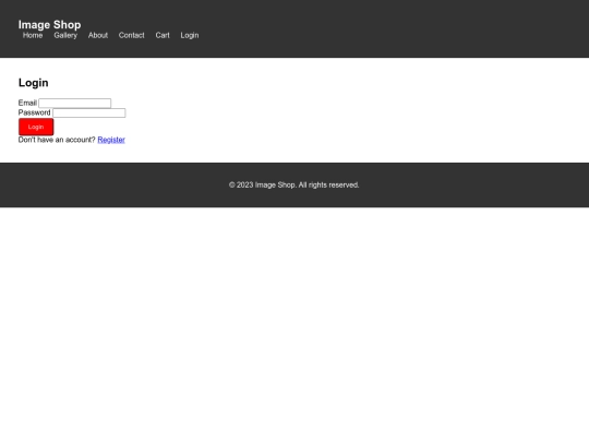 login screenshot