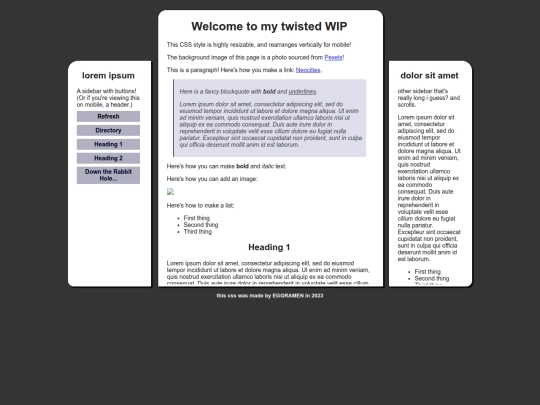 three columns screenshot
