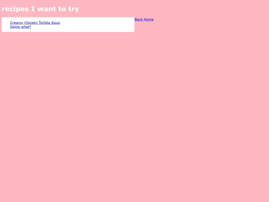 recipes screenshot