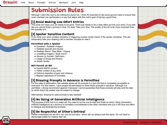 rules screenshot