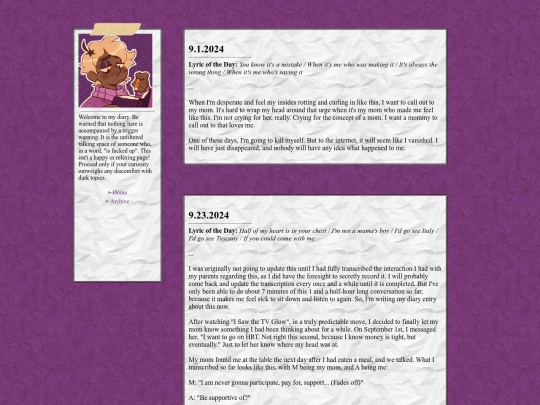 diary/sept2024 screenshot