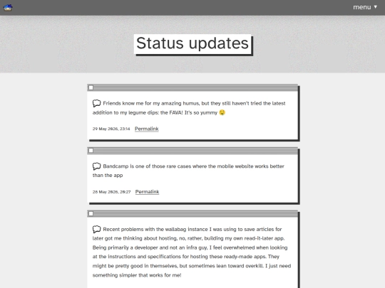 status screenshot