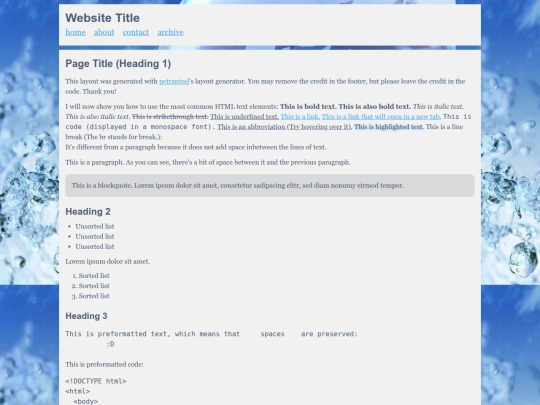 layout screenshot