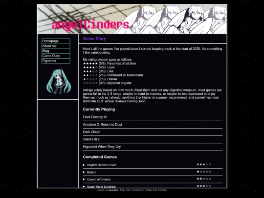 diary screenshot