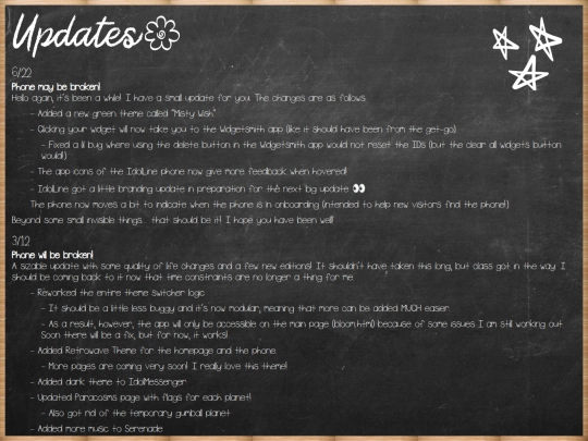 updates screenshot