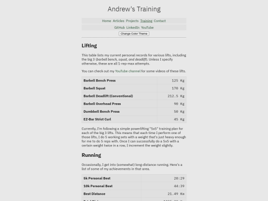 training screenshot