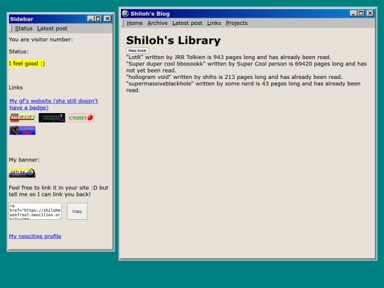 projects/library/main screenshot