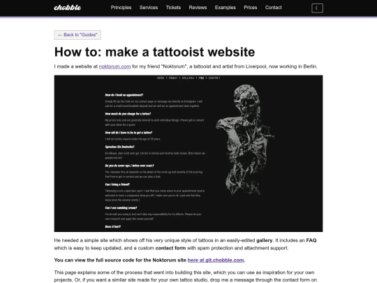 guides/building-a-tattooist-website screenshot
