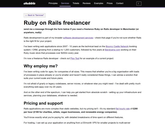 services/ruby-on-rails-developer screenshot