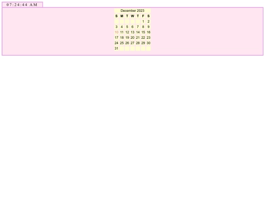 calendarclock screenshot